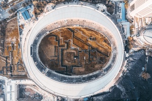正在施工的圆形体育场 aerial image