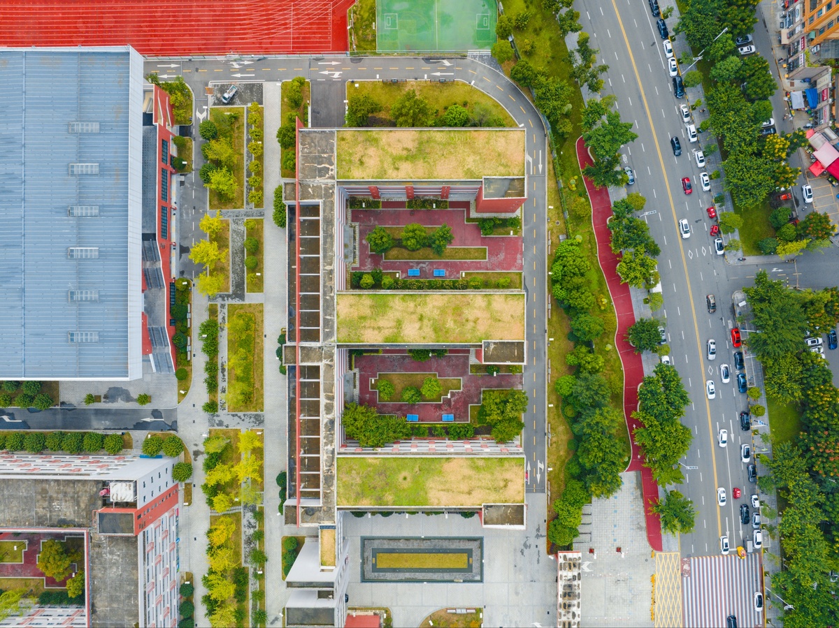 城市 aerial view 街道 建筑