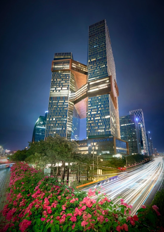 夜晚的城市照片 高楼大厦