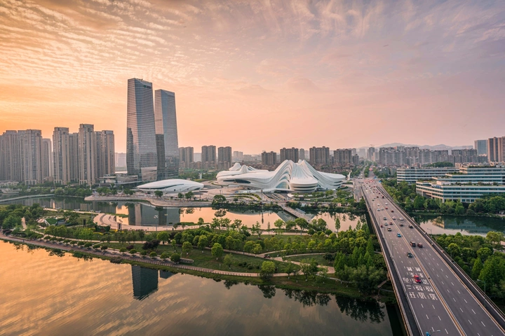 长沙梅溪湖晚霞