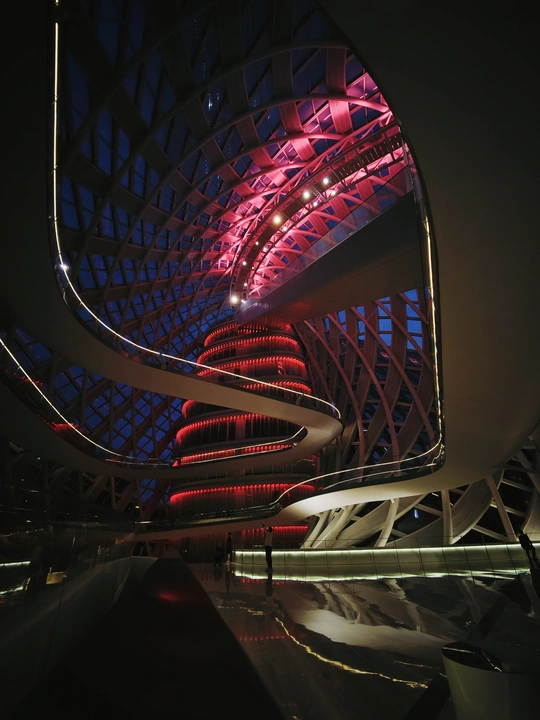 建筑物夜晚的灯光