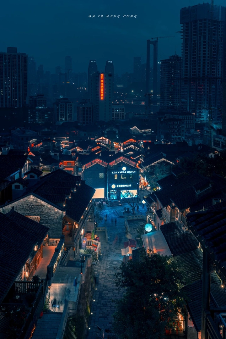 重庆十八梯夜景