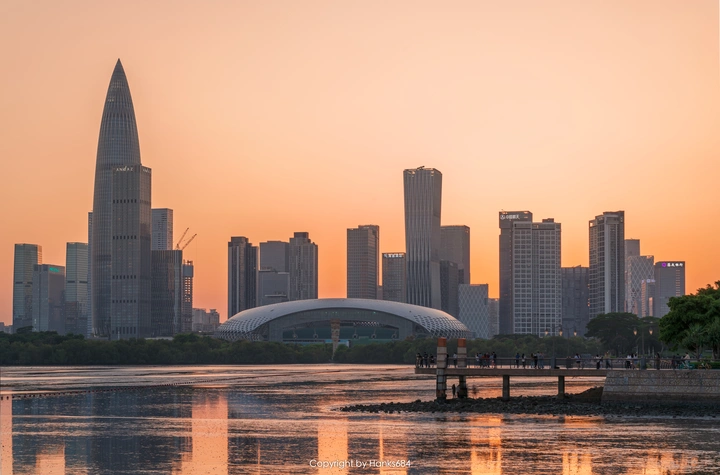 退潮后的深圳湾