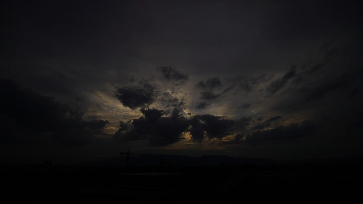 美丽的晚霞夕阳蓝天
