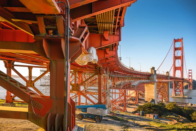 正在施工的红桥