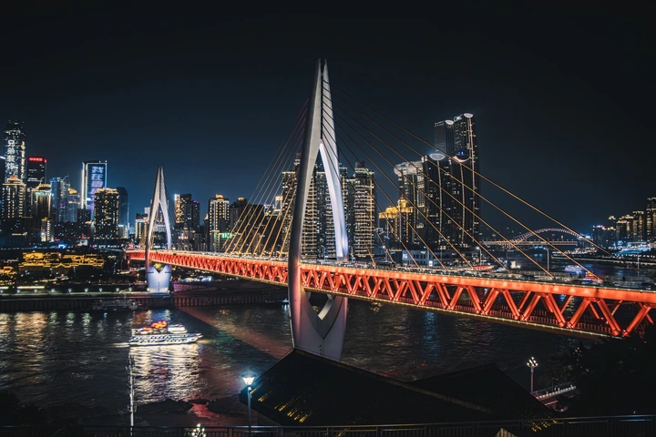 东水门长江大桥夜景