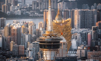 空中楼阁和高层建筑组成的大城市