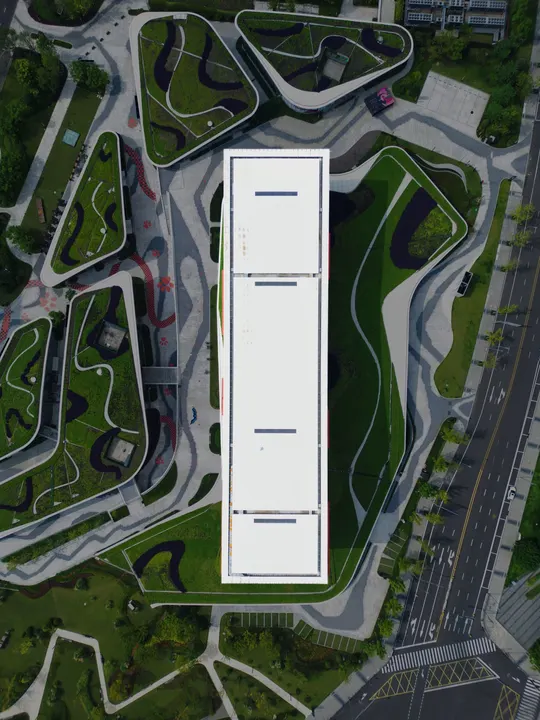 城市规划图 一座白色建筑