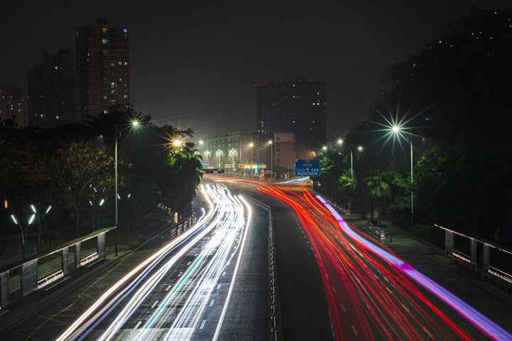 河边夜景