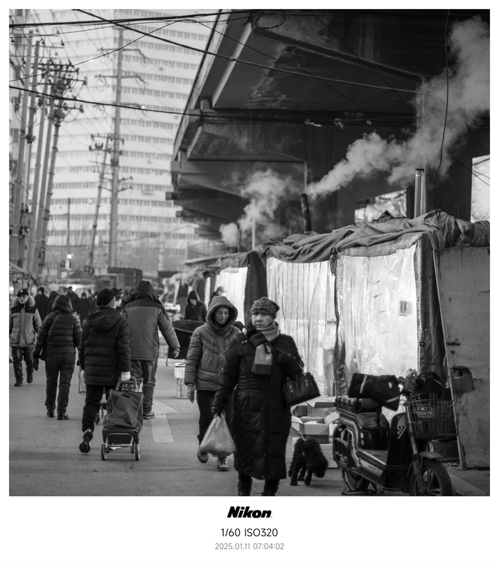 冬季的早市