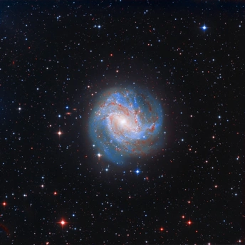 螺旋星系的全景图像