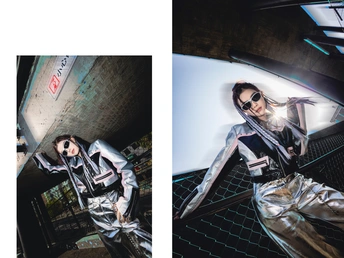 一个人穿着银色服装的照片