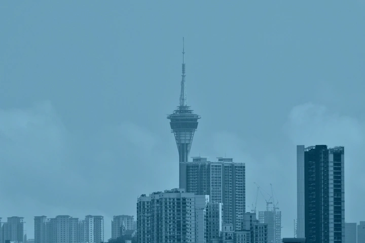 单色摄影：澳门观光塔