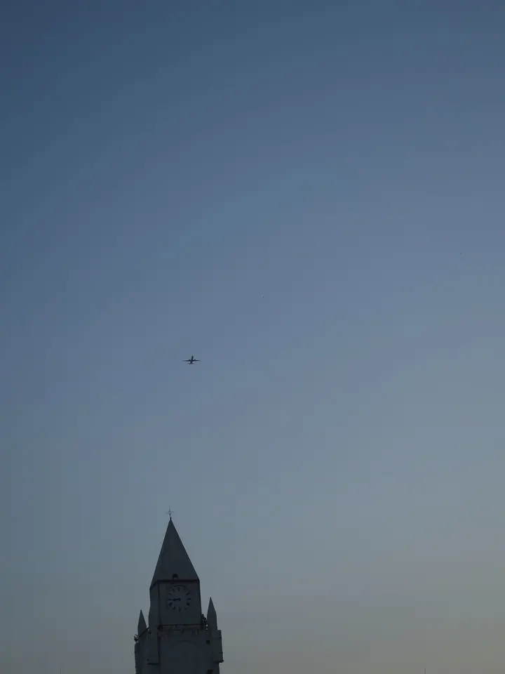 城市建筑日落夕阳风景
