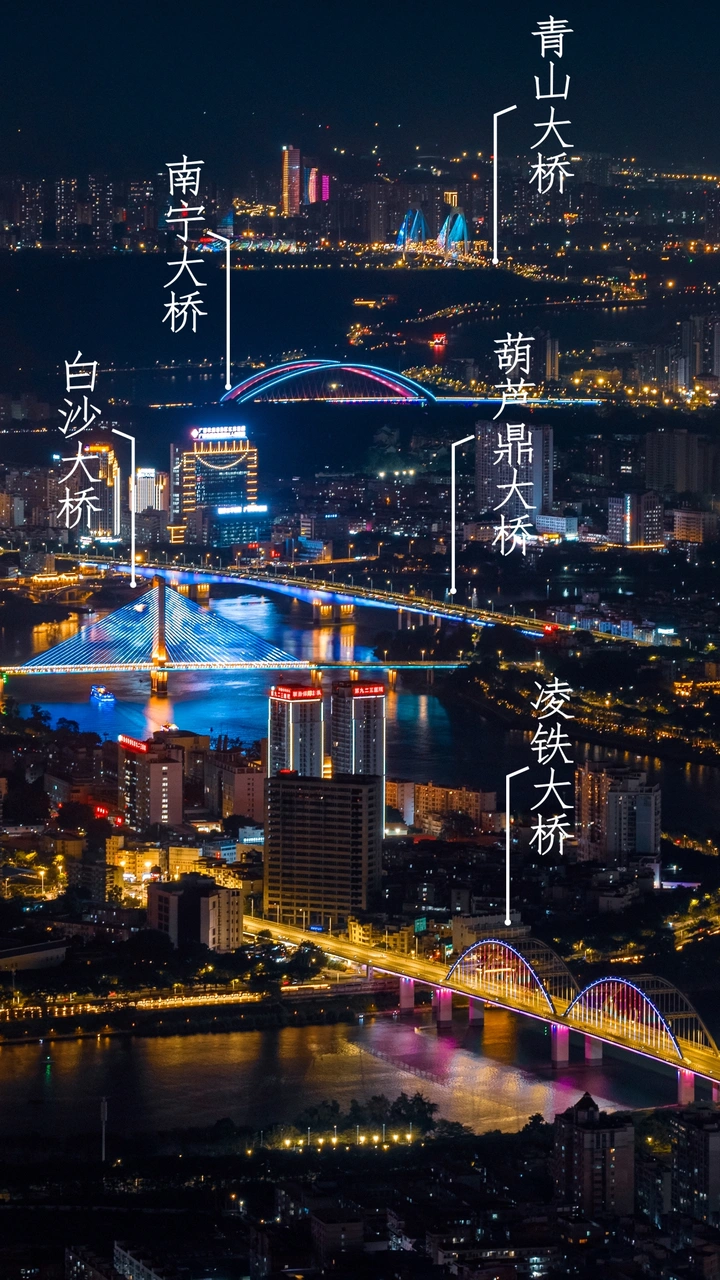 南宁五桥同框