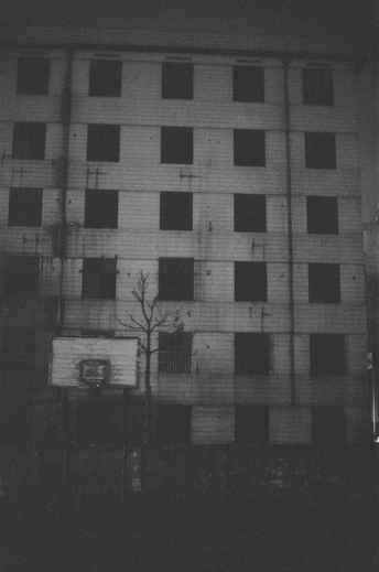 建筑物的黑白照片