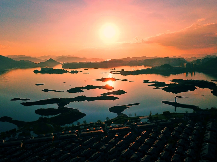 千岛湖的日落