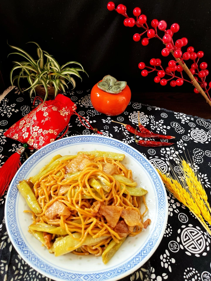 豆角焖面，