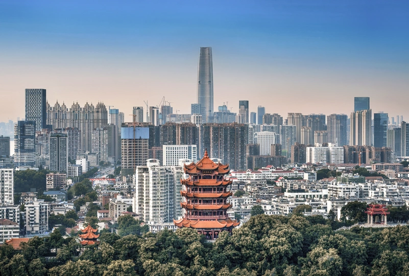 摩天大楼和其他建筑的天际线上的大城市