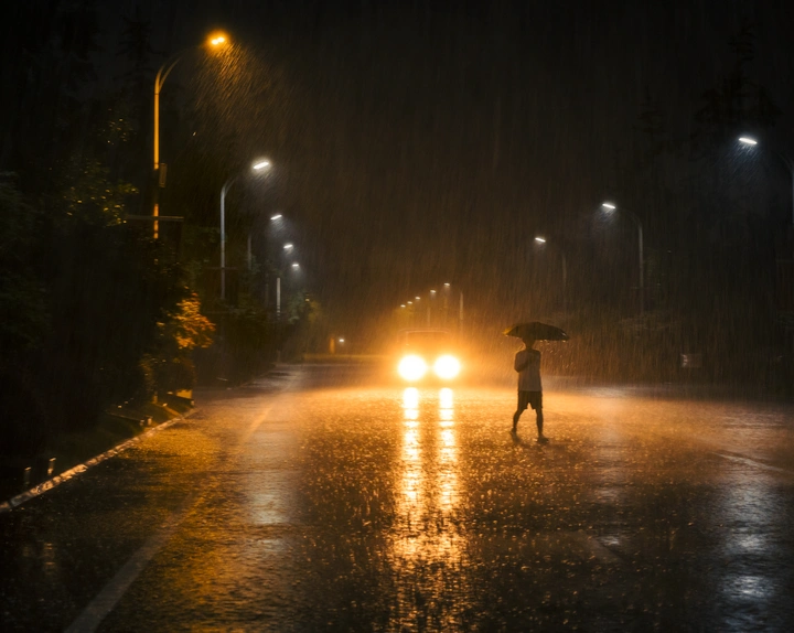 雨夜！