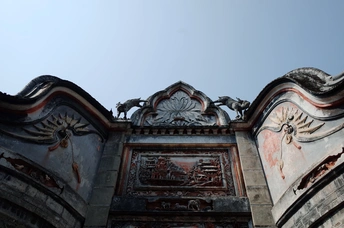 意大利威尼斯的一座建筑的屋顶