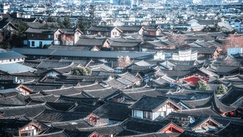 大型城市的建筑物屋顶