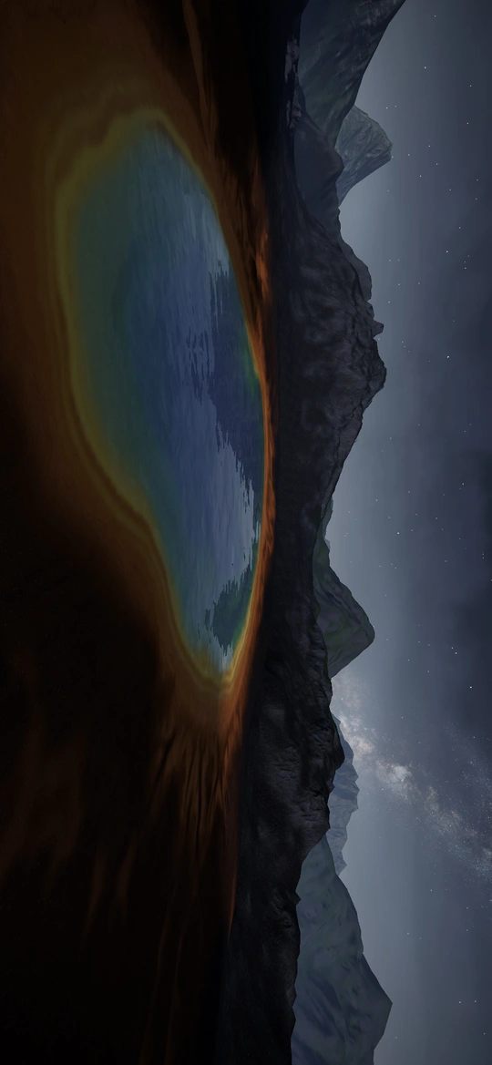 在背景中有一个有水和陆地的行星