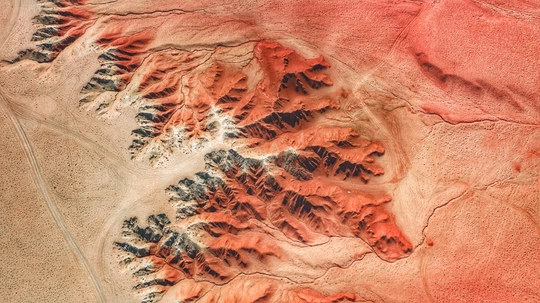 沙漠般的景观 aerial image