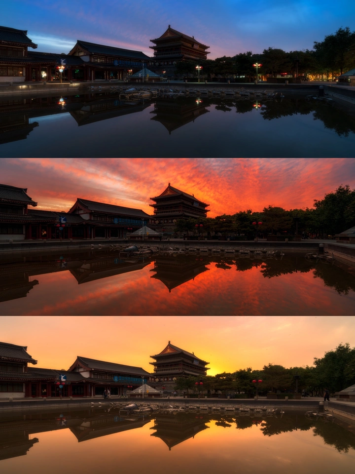 这里是西安｜朝霞下的“文武盛地”🌆