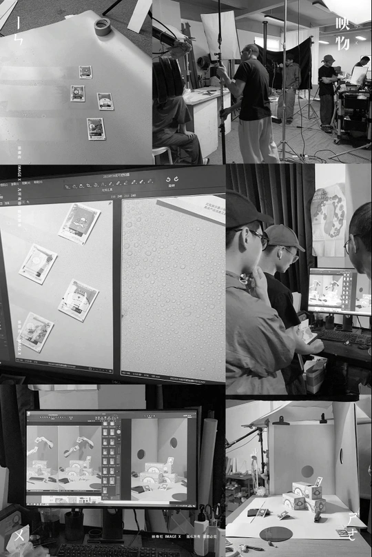 一组黑白照片展示了几个人在一个房间里使用计算机。