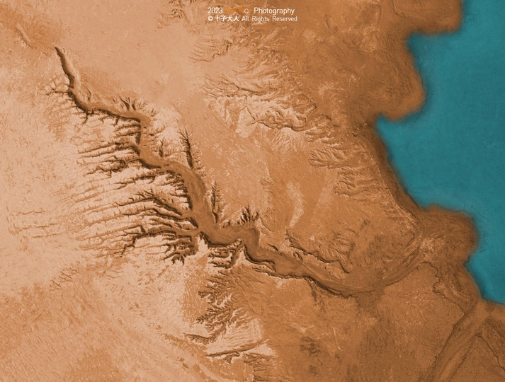 非洲地图 显示水和地形