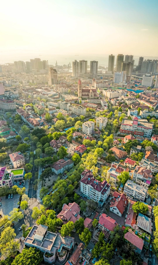 空中俯瞰大城市