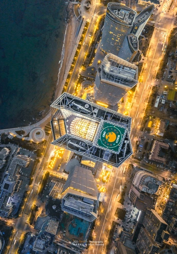 夜晚的城市 aerial photo