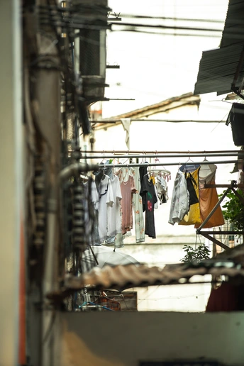 晾晒衣物和洗熨的建筑物