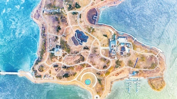 海洋或海上的岛屿地图