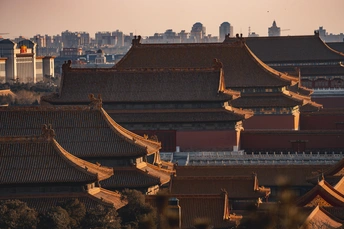 大型城市的建筑物屋顶