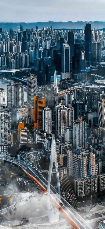 许多高楼大厦的大城市
