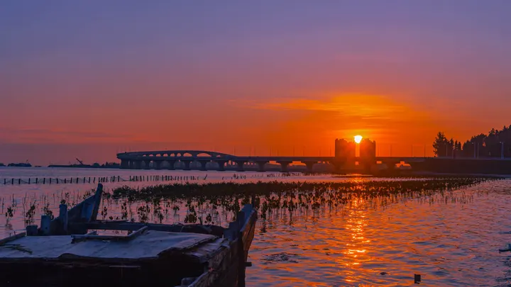 夕照博贺湾