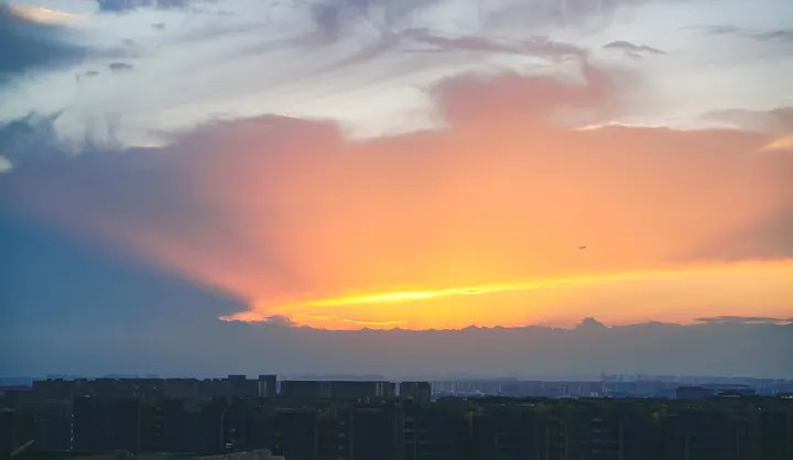 夕阳西沉的时候