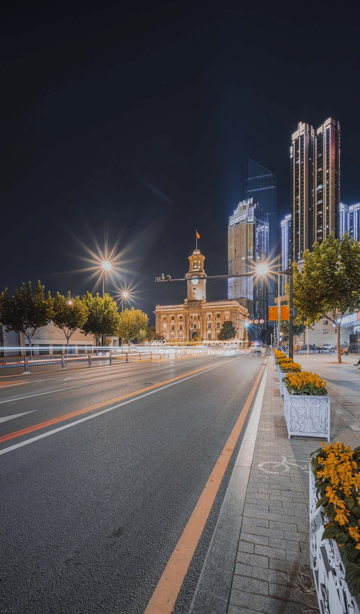 武汉江汉关博物馆夜景