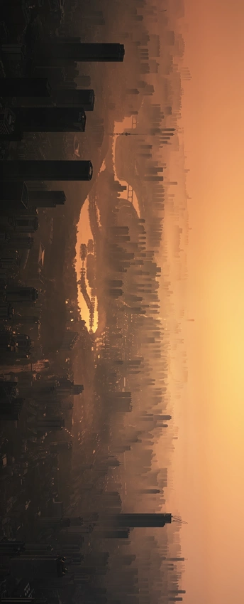 太阳和水照亮的城市