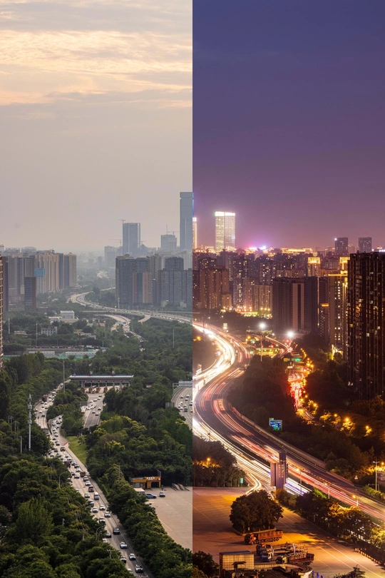 夜晚的城市 高楼大厦