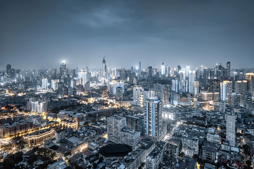 夜晚的城市灯光