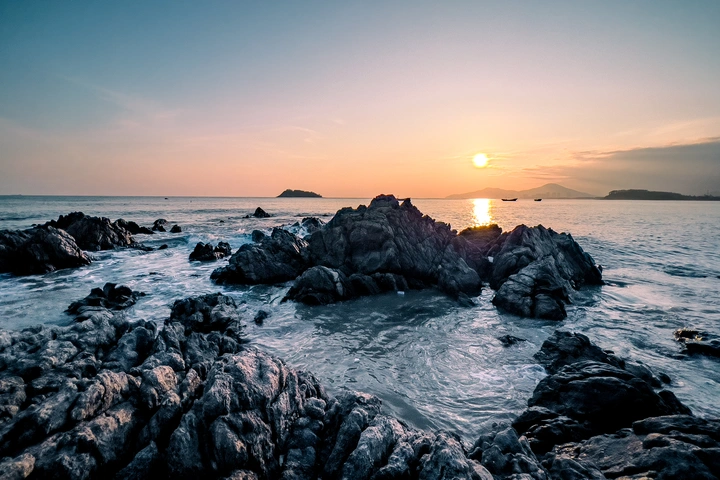 海景落日