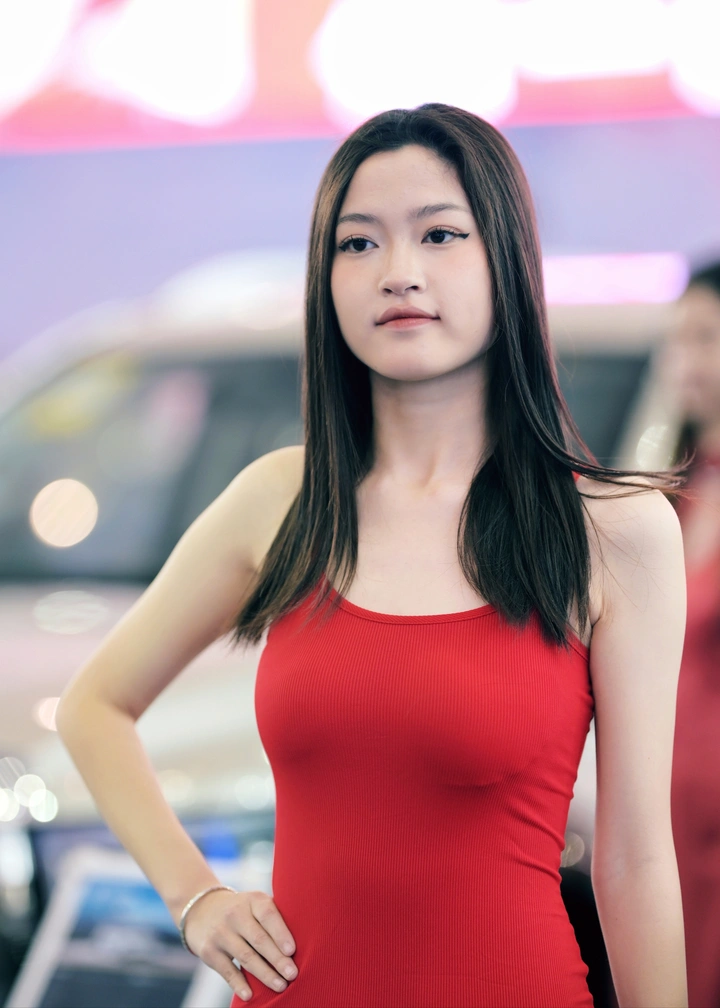 红裙车模