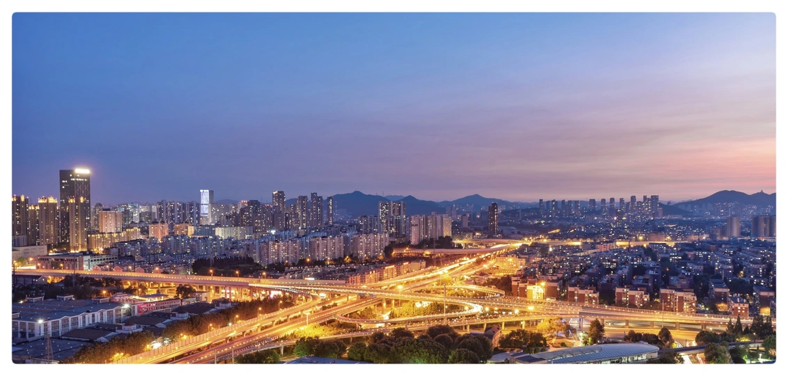 夜晚的大城市景象