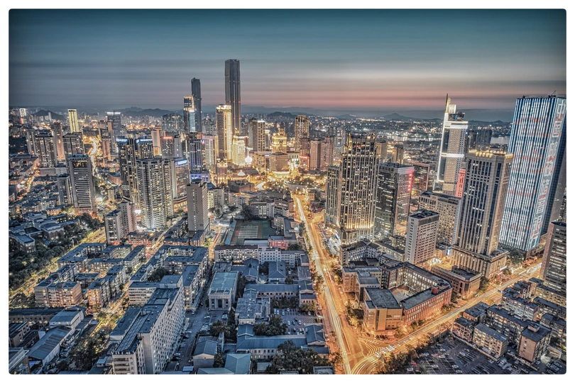 夜晚的城市照片 高楼大厦