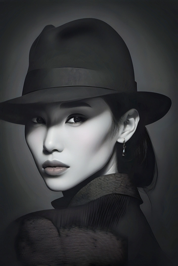 戴帽子的姑娘