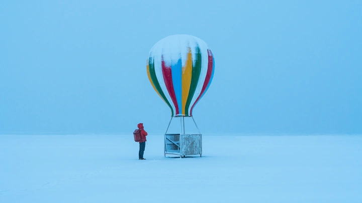 赛里木湖的一场雪