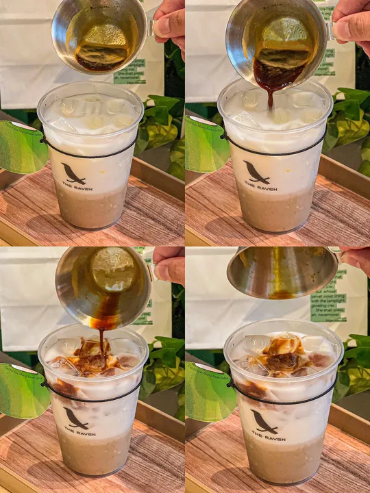 制作一杯咖啡所需的配料拼贴图